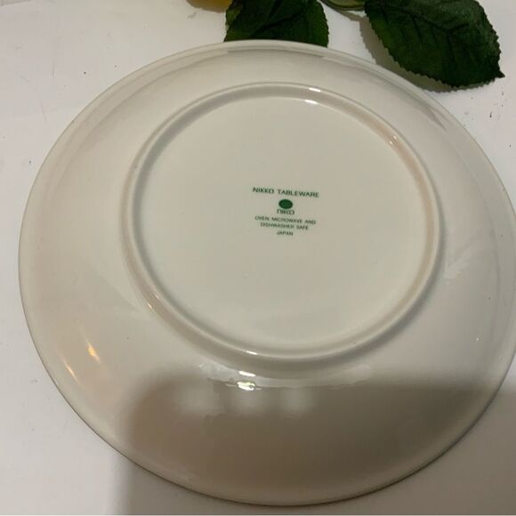 Nikko Tableware Salad/Dessert Plates 7" Floral Burgundy Blue Yellow Green G 7 - Picture 4 of 6